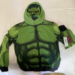 Large Boys Marvel Avengers HULK Zip Up Hoodie with mask